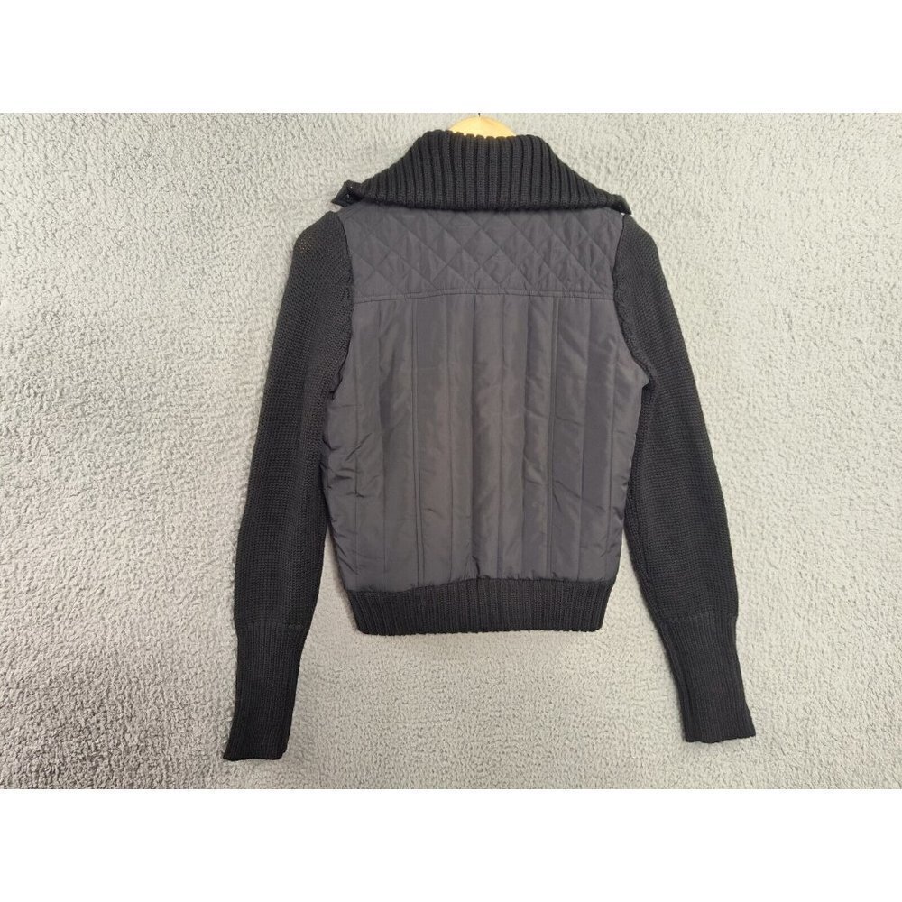 Bcbgmaxazria Womens Solid Black Collared Winter P… - image 2